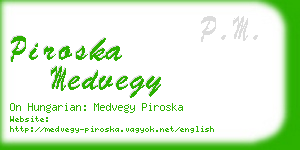 piroska medvegy business card